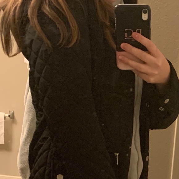 CALVIN KLEIN BLACK QUILTED RAINCOAT! - Picture 6 of 6